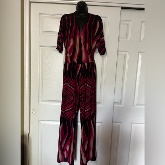 Ashley Stewart Pants - Ashley Stewart faux wrap colorful jumpsuit  size 14/16